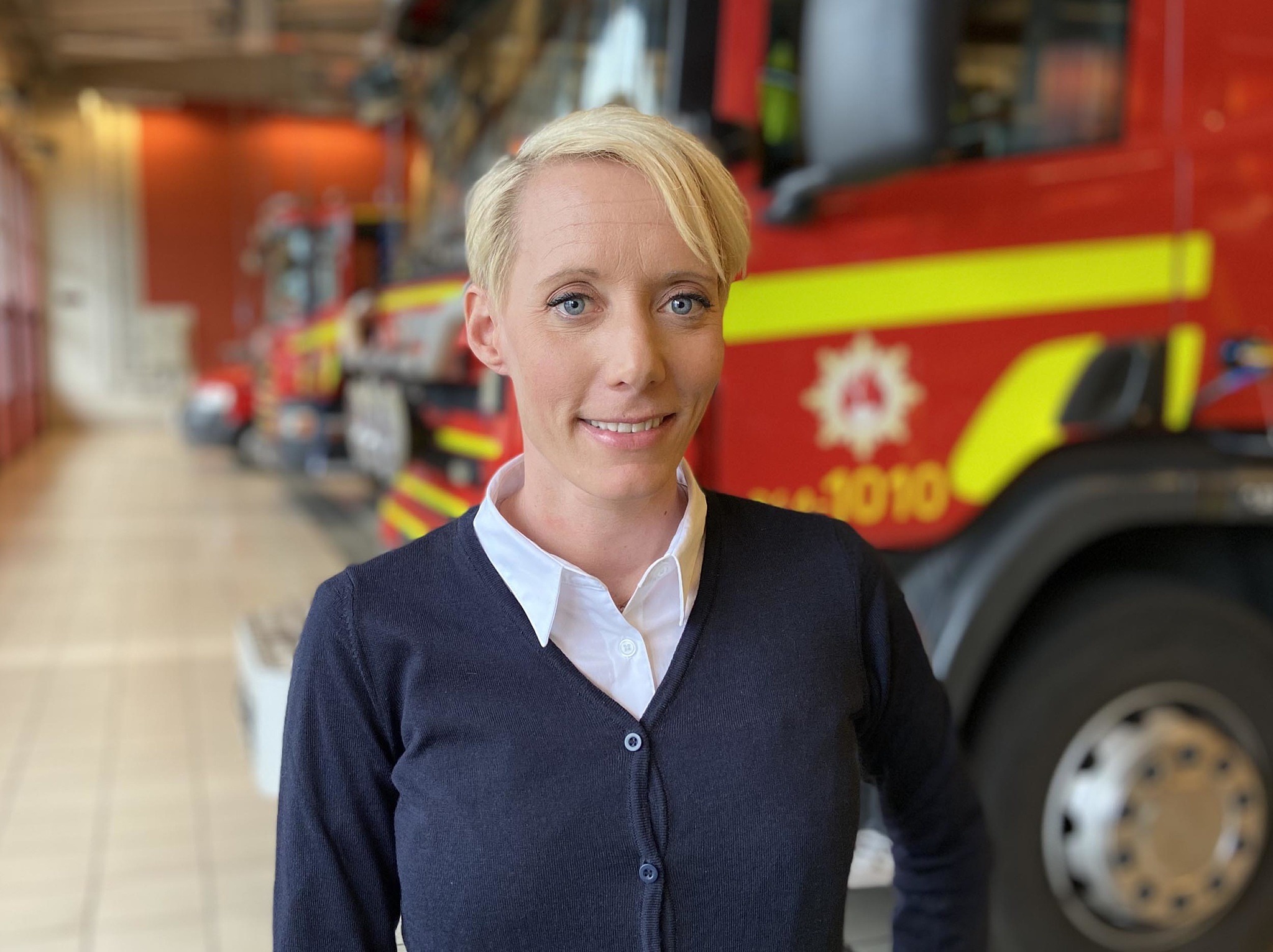 Porträttbild av Emma Nordvall, CEO räddningstjänsten Skåne Nordväst