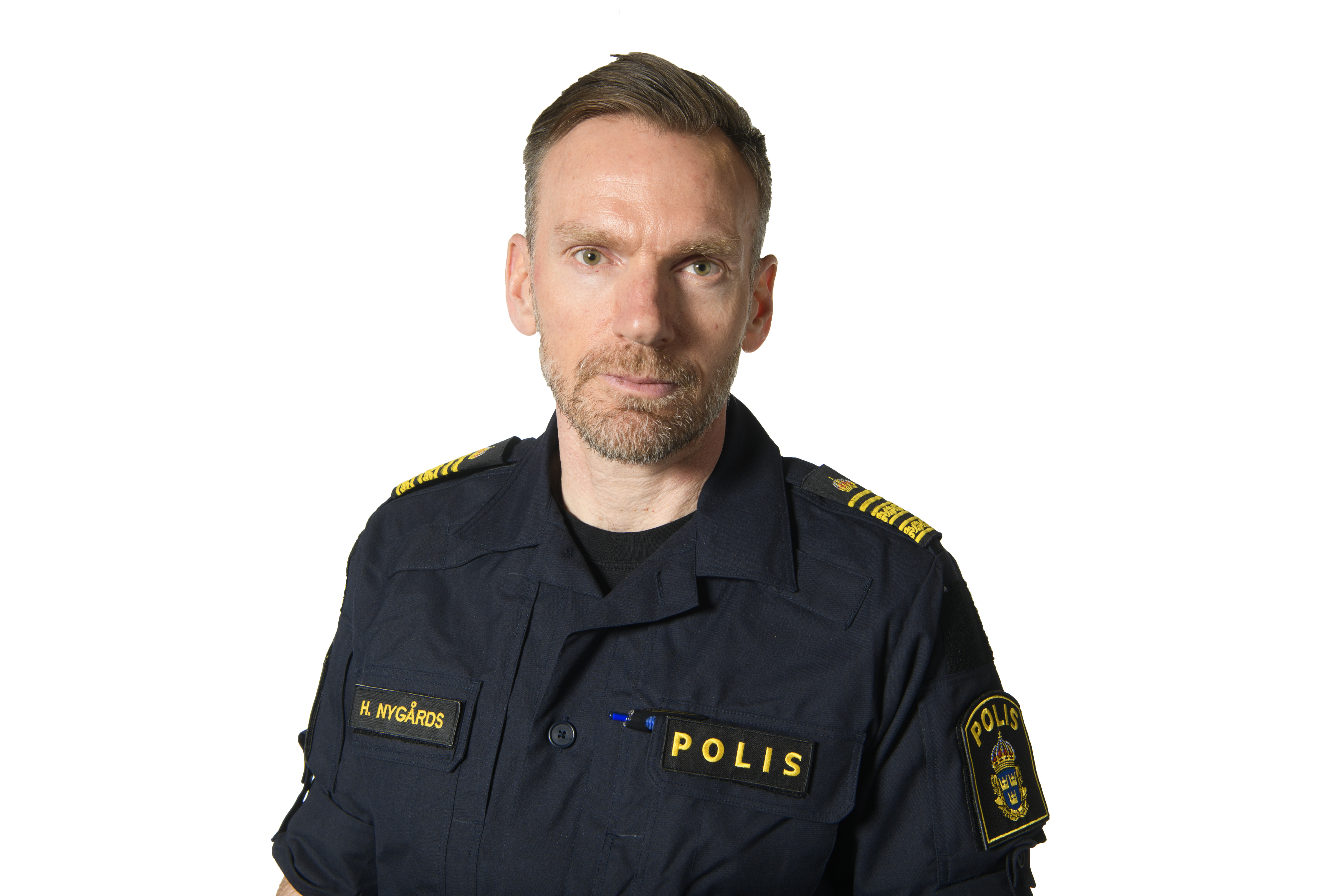 Pressbild på Hampus Nygårds, biträdande chef vid Nationella Operativa Avdelningen