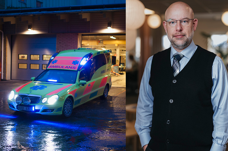 Porträttbild av Fredrik Jonsson, Chefläkare, SOS Alarm